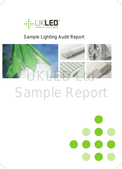 UKLED Ltd Sample Report Sample Lighting Audit Report