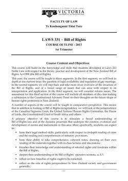 LAWS 331 – Bill of Rights