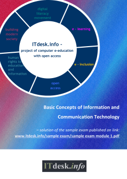 Basic Concepts of Information and Communication Technology ITdesk.info –