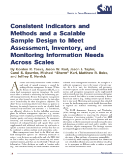 Consistent Indicators and Methods and a Scalable Sample Design to Meet