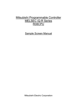Mitsubishi Programmable Controller MELSEC iQ-R Series R08CPU Sample Screen Manual