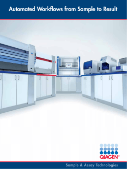 Automated Workflows from Sample to Result Sample &amp; Assay Technologies