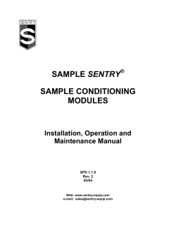 SENTRY  SAMPLE CONDITIONING MODULES