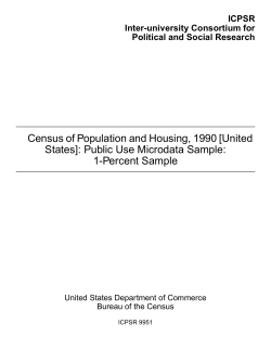 Census of Population and Housing, 1990 [United 1-Percent Sample ICPSR