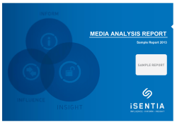 MEDIA ANALYSIS REPORT Sample Report 2013
