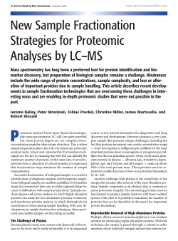 New Sample Fractionation Strategies for Proteomic Analyses by LC–MS