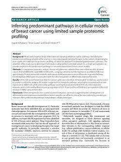 Inferring predominant pathways in cellular models profiling