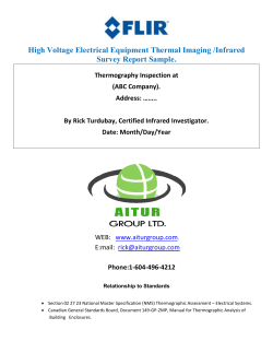 High Voltage Electrical Equipment Thermal Imaging /Infrared Survey Report Sample.