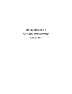 LUDLUM MODEL 43-10-1  ALPHA-BETA SAMPLE COUNTER February 2011