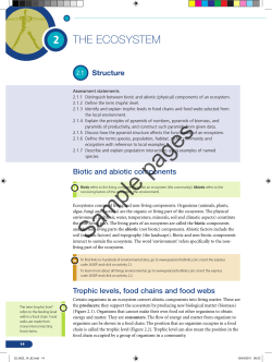 THE EcosysTEm 2 Structure 2.1
