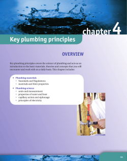 4 chapter Key plumbing principles OVERVIEW