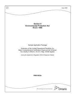 Section 9 Environmental Protection Act R.S.O. 1990