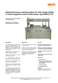 High-performance washing station in round magazines and/or bottle boxes, type 6858-31/-32