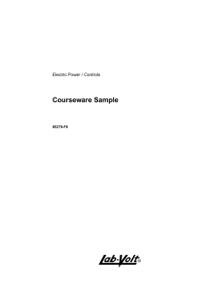A Courseware Sample Electric Power / Controls 85279-F0