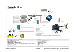 Aquapella systems will be suplied with: Optional: