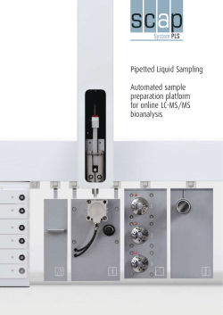 Pipetted Liquid Sampling Automated sample preparation platform for online LC-MS/MS