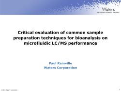 Critical evaluation of common sample preparation techniques for bioanalysis on