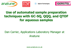 Use of automated sample preparation techniques with GC-SQ, QQQ, and QTOF