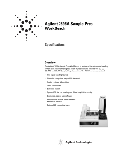 Agilent 7696A Sample Prep WorkBench Specifications Overview
