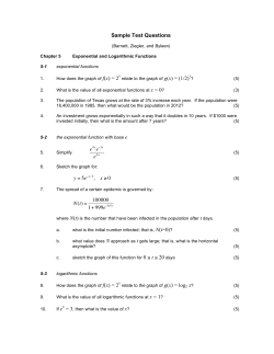 Sample Test Questions f g x