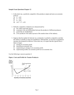 Sample Exam Questions/Chapter 12 profit if: A)