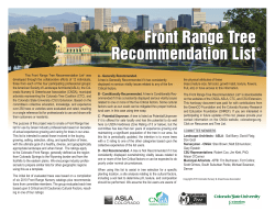 This Front Range Tree Recommendation List was A - Generally Recommended.