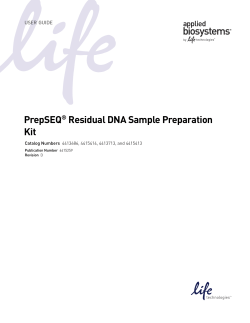 PrepSEQ Residual DNA Sample Preparation Kit ®