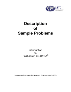 Description of Sample Problems