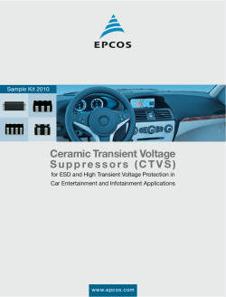 Ceramic Transient Voltage for ESD and High Transient Voltage Protection in