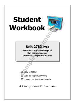 Document Sample Student Workbook