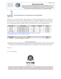 PRICE QUOTATION  Page 1 of 2