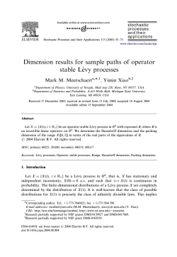 Dimension results for sample paths of operator stable Le´vy processes
