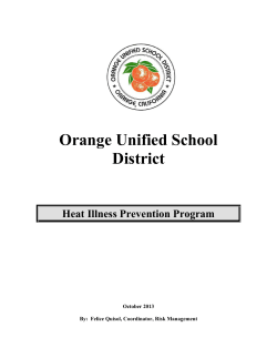 Orange Unified School District Heat Illness Prevention Program