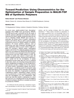 Toward Prediction: Using Chemometrics for the MS of Synthetic Polymers