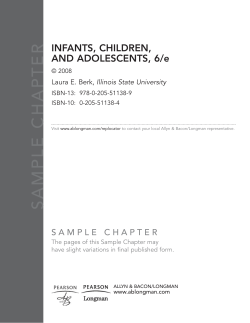 SAMPLE CHAPTER INFANTS, CHILDREN, AND ADOLESCENTS, 6/e