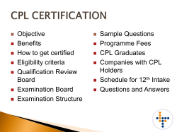 Sample Questions Objective Programme Fees Benefits
