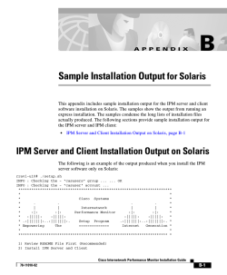 B Sample Installation Output for Solaris