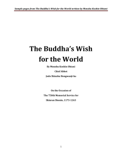 The Buddha’s Wish for the World