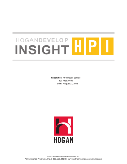 INSIGHT HOGAN DEVELOP Performance Programs, Inc. | 800.565.4223 |