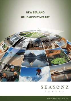 NEW ZEALAND HELI SKIING ITINERARY