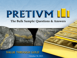 The Bulk Sample: Questions &amp; Answers October 30, 2013
