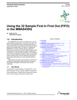 Using the 32 Sample First In First Out (FIFO) 1.0 Introduction