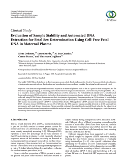 Clinical Study Evaluation of Sample Stability and Automated DNA