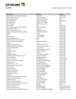 Sample Participant List as of 23 April