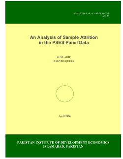 An Analysis of Sample Attrition in the PSES Panel Data