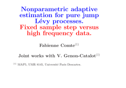Nonparametric adaptive estimation for pure jump L´ evy processes.