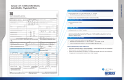 Sample CMS 1500 Form for Claims Submitted by Physician Offices