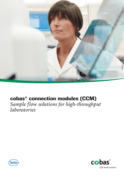 Sample flow solutions for high-throughput laboratories cobas connection modules (CCM)