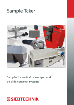 Sample Taker Sampler for vertical downpipes and air slide conveyor systems