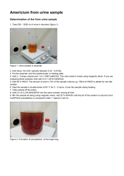 Americium from urine sample Determination of Am from urine sample